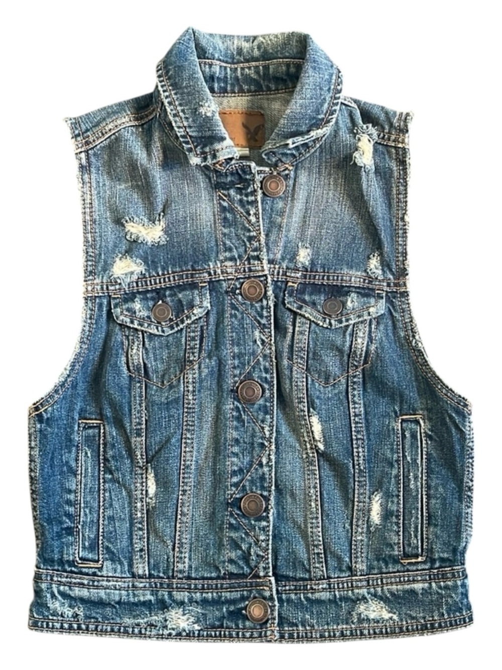 American Eagle Women Girls Denim vest XS